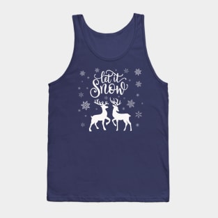 Let it snow with deer and snowflakes Tank Top